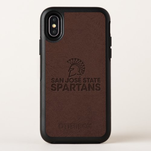 San Jose State Spartans Leather OtterBox Symmetry iPhone X Case