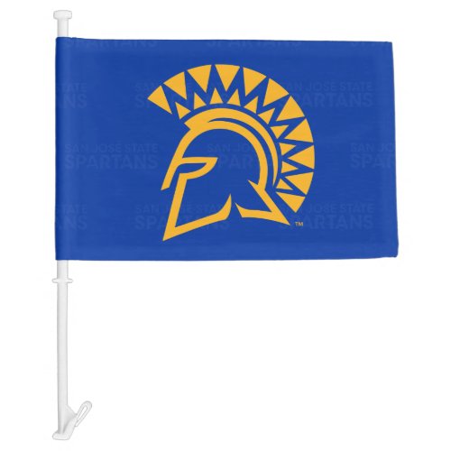San Jose State Spartans Logo Watermark Car Flag San Jose State Spartans Logo Watermark Car Flag