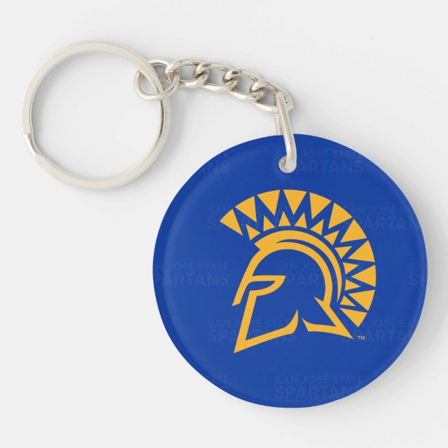 San Jose State Spartans Logo Watermark Keychain (Front)