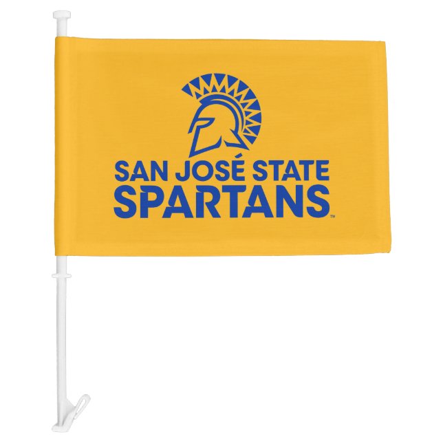 San Jose State Spartans Logo Wordmark Car Flag (Front)