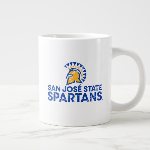 San Jose State Spartans Logo Wordmark Distressed Giant Coffee Mug