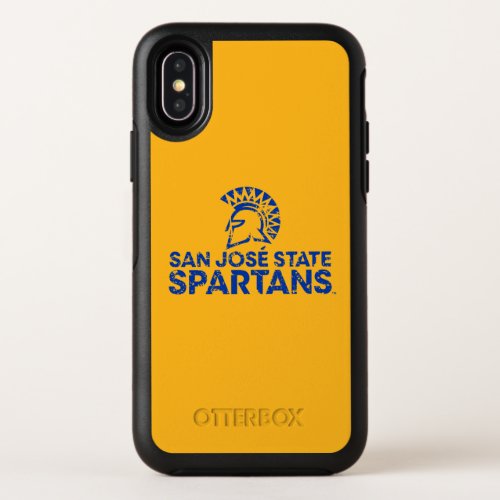 San Jose State Spartans Logo Wordmark Distressed OtterBox Symmetry iPhone XS Case