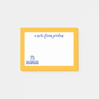San Jose State Spartans Logo Wordmark Distressed Post-it Notes