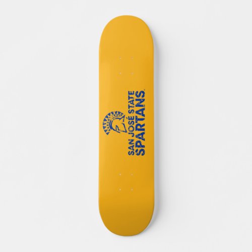 San Jose State Spartans Logo Wordmark Distressed Skateboard