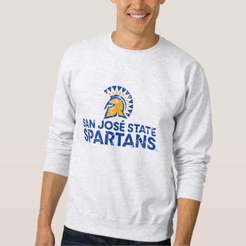 San Jose State Spartans Logo Wordmark Distressed Sweatshirt