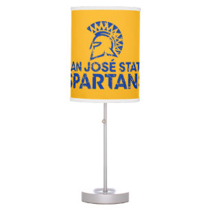 San Jose State Spartans Logo Wordmark Distressed Table Lamp