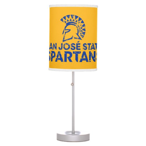 San Jose State Spartans Logo Wordmark Distressed Table Lamp