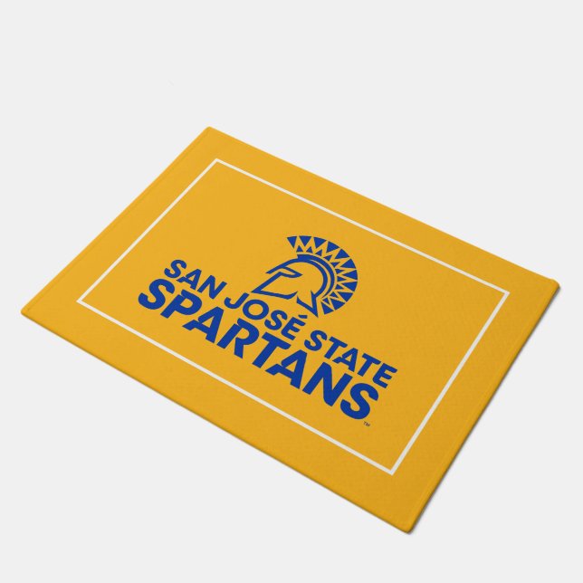 San Jose State Spartans Logo Wordmark Doormat (Angled)