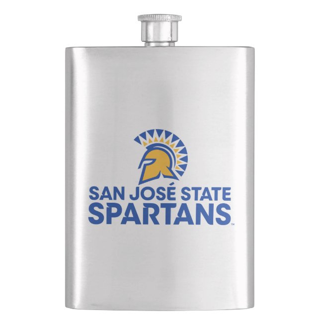 San Jose State Spartans Logo Wordmark Flask (Front)