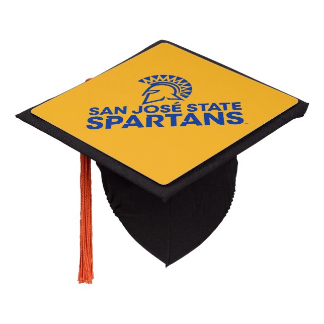 San Jose State Spartans Logo Wordmark Graduation Cap Topper (Angled)
