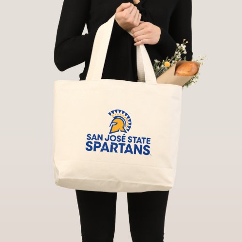 San Jose State Spartans Logo Wordmark Large Tote Bag