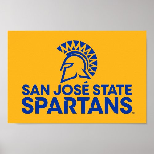 San Jose State Spartans Logo Wordmark Poster