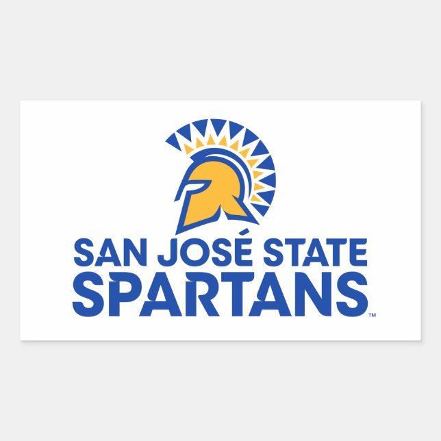 San Jose State Spartans Logo Wordmark Rectangular Sticker (Front)