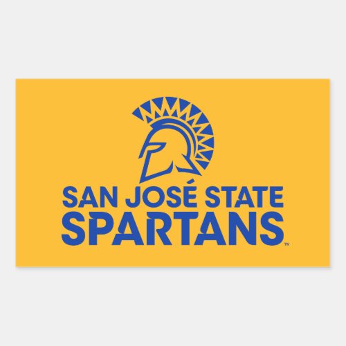 San Jose State Spartans Logo Wordmark Rectangular Sticker