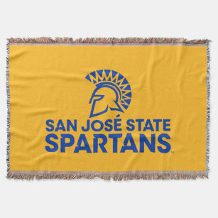 San Jose State Spartans Logo Wordmark Throw Blanket