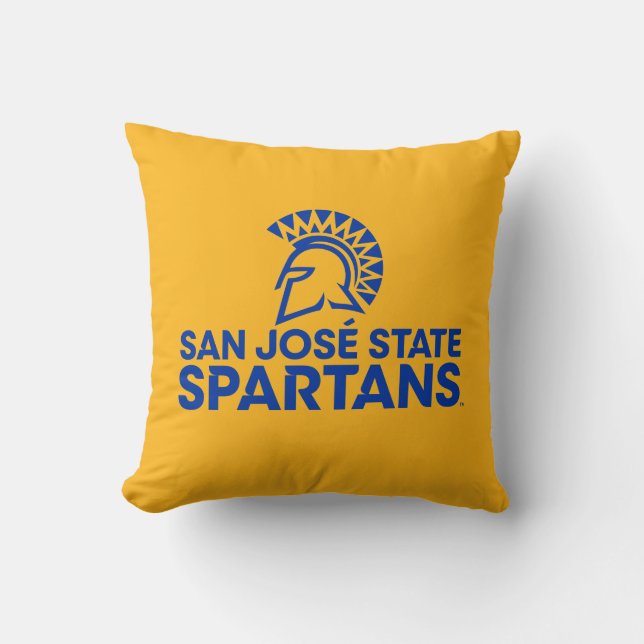 San Jose State Spartans Logo Wordmark Throw Pillow (Front)