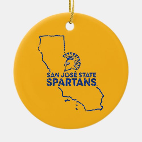 San Jose State Spartans Love Ceramic Ornament