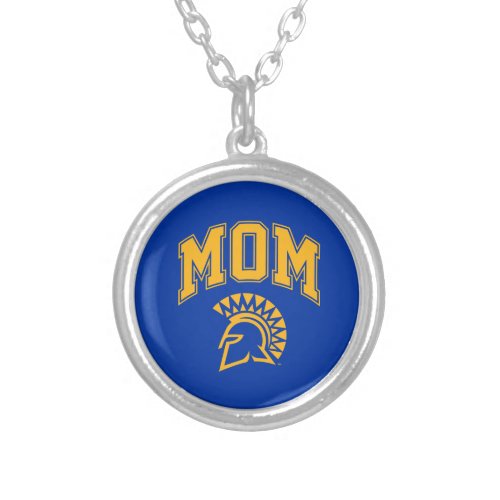 San Jose State Spartans Mom Silver Plated Necklace