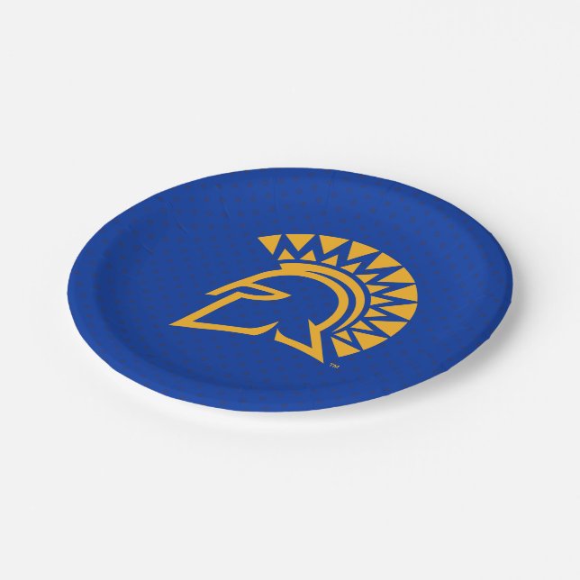San Jose State Spartans Polka Dot Pattern Paper Plates (Angled)
