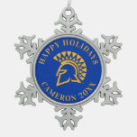 San Jose State Spartans Snowflake Pewter Christmas Ornament
