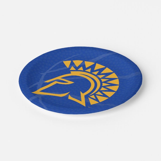 San Jose State Spartans State Basketball Paper Plates (Angled)