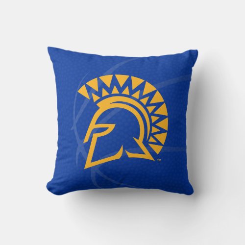 San Jose State Spartans State Basketball Throw Pillow