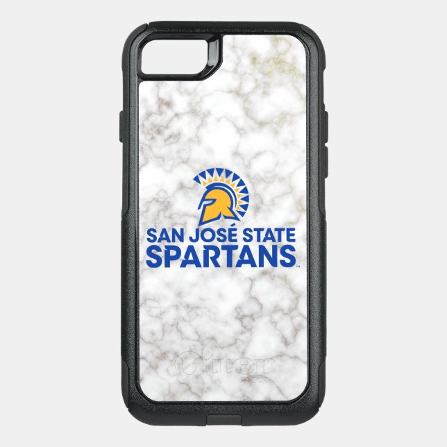 San Jose State Spartans White Marble Otterbox iPhone Case (Back)