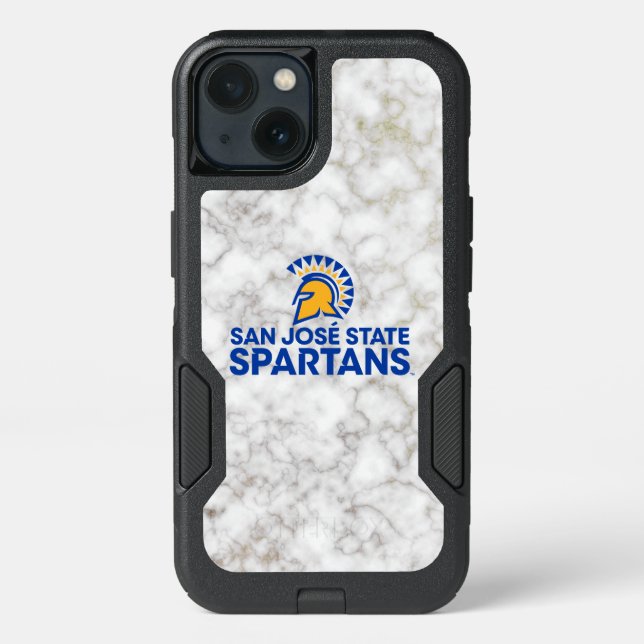 San Jose State Spartans White Marble Otterbox iPhone Case (Back)