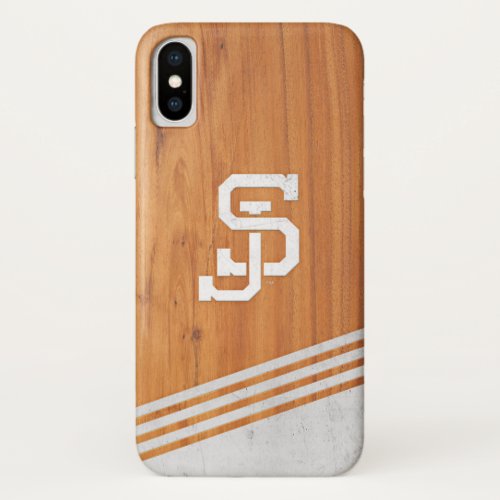 San Jose State Spartans wood cement stripe iPhone X Case