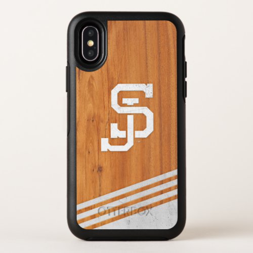 San Jose State Spartans wood cement stripe OtterBox Symmetry iPhone X Case