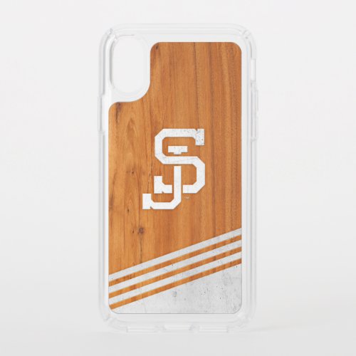 San Jose State Spartans wood cement stripe Speck iPhone X Case