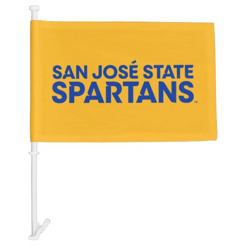 San Jose State Spartans Wordmark Car Flag