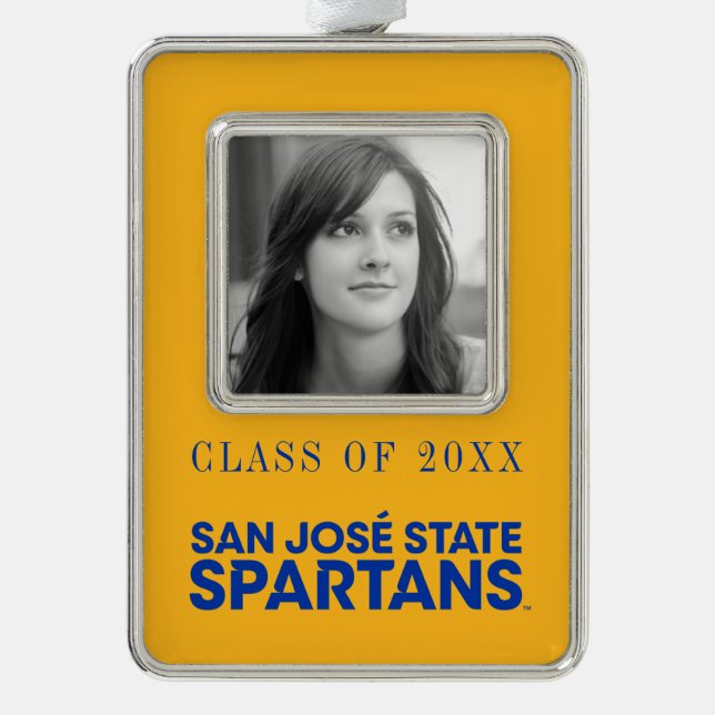 San Jose State Spartans Wordmark Christmas Ornament (Front)