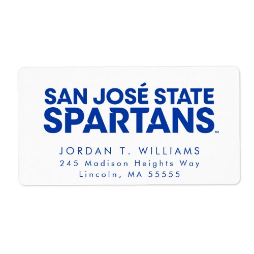 San Jose State Spartans Wordmark Label