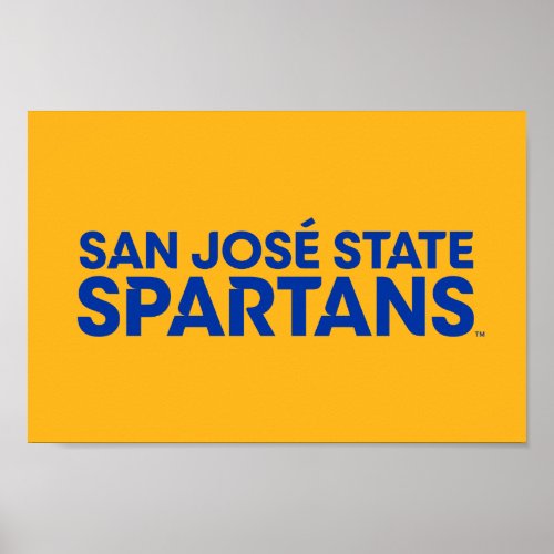 San Jose State Spartans Wordmark Poster