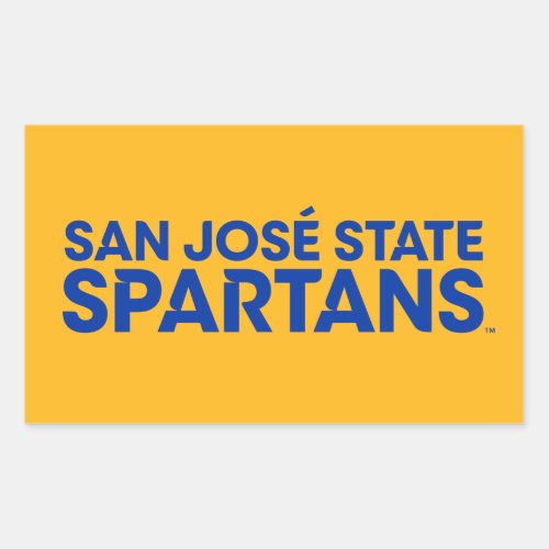 San Jose State Spartans Wordmark Rectangular Sticker