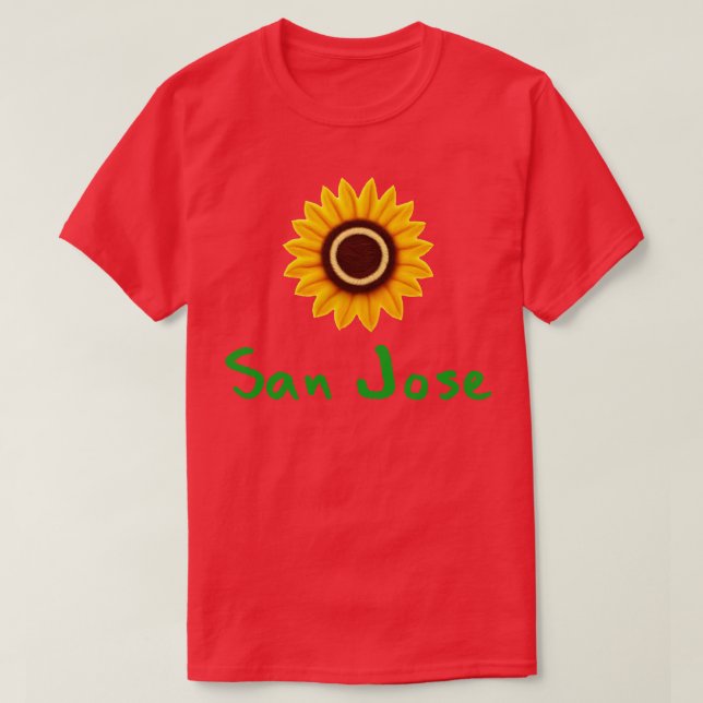 San Jose Sunflower T-Shirt (Design Front)