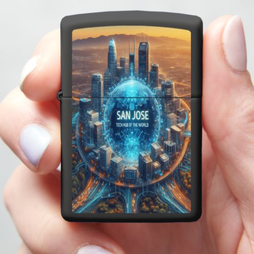 San Jose Tech Hub Glow San Jose California Zippo Lighter