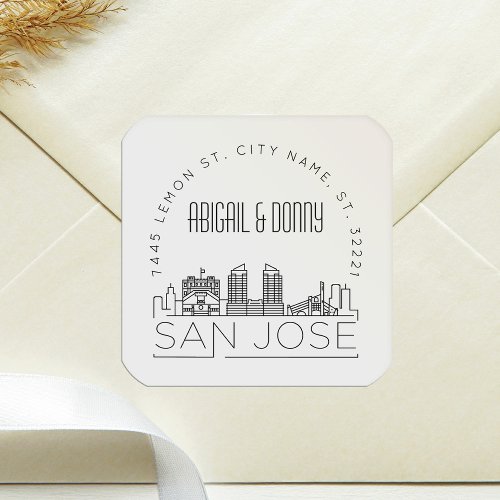 San Jose Wedding  Pre_Addressed Envelope Seal