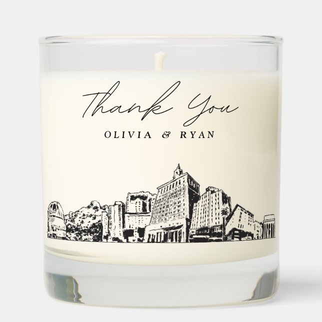 San Jose Wedding Thank You Gift Custom Candle (Front)