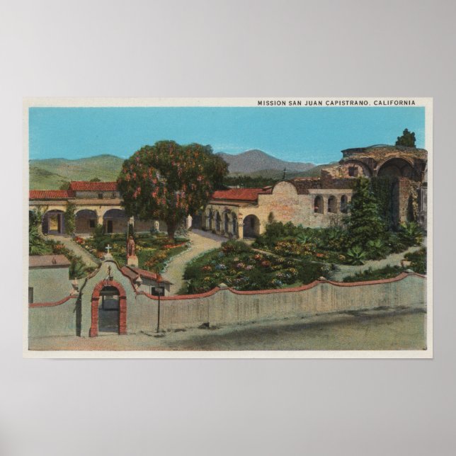 San Juan Capistrano, CAView of the Mission Poster (Front)