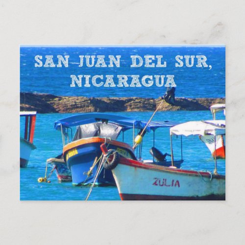 San Juan del Sur Nicaragua Boats Postcard