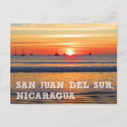 San Juan del Sur Nicaragua Sunset Postcard