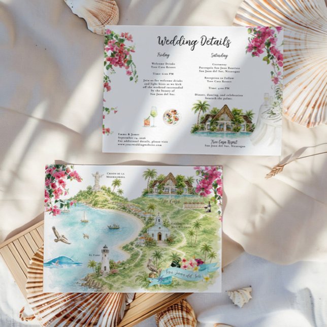 San Juan del Sur Wedding Map Invitation (Creator Uploaded)