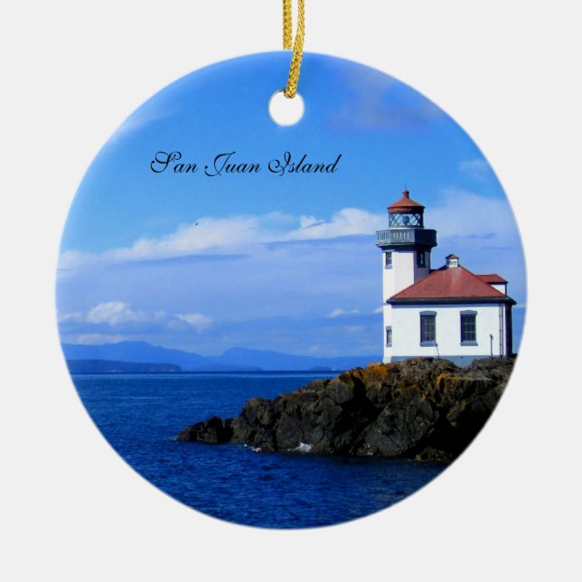 San Juan Island Ceramic Ornament (Front)