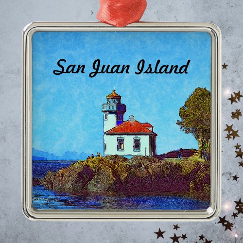 San Juan Island Lime Kiln Lighthouse Ornament