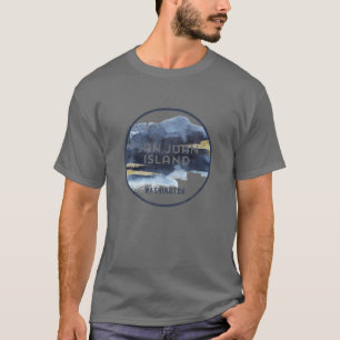 San Juan Island, Washington Pacific NW Watercolor T-Shirt