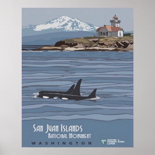 San Juan Islands National Monument Travel Poster