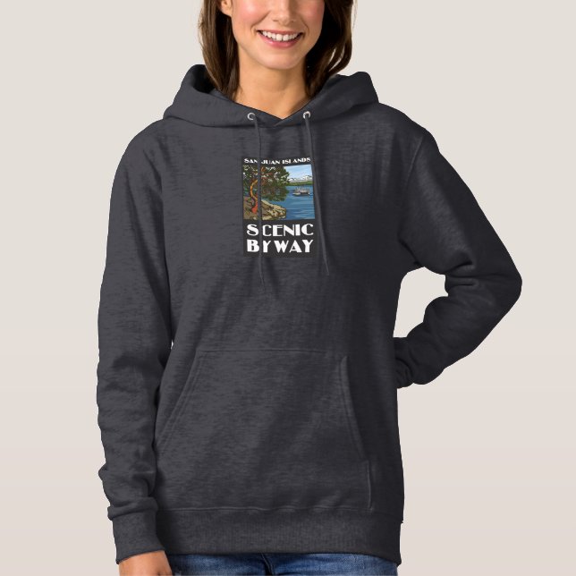 San Juan Islands Scenic Byway Ladies Hoodie (Front)