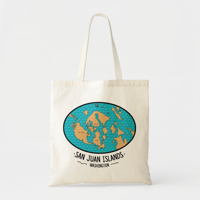 San Juan Islands Tote Bag. (Front)
